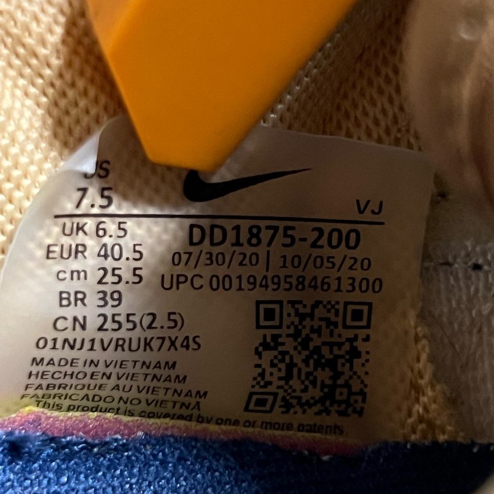Nike X Sacai vaporwaffle Mens “Sesame Blue Void” - Picture 7 of 7